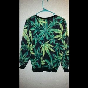Weed crew neck